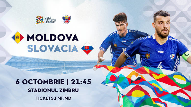 Bilete la meciul Moldova - Slovacia