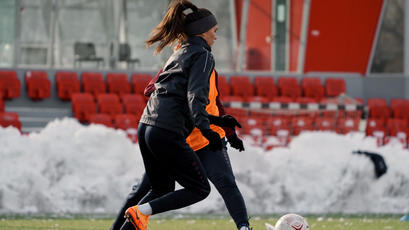 Fotbal feminin. Imagini de la primele antrenamente înainte de meciul cu Malta 