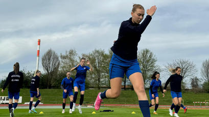 Fotbal feminin. Naționala va debuta mâine, 5 aprilie, în preliminariile Euro 2025. Vezi imagini de la ultimul antrenament