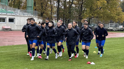 Fotbal feminin. Ultimul antrenament înaintea meciului cu Letonia