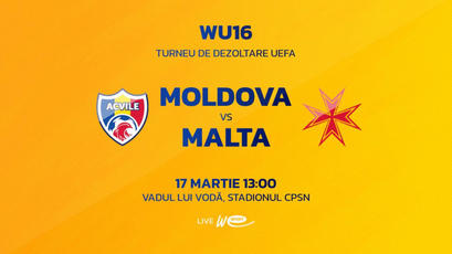 LIVE. Fotbal feminin WU16. Moldova - Malta