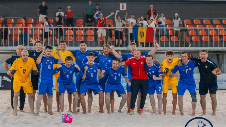 Fotbal pe plajă. Moldova bate Belgia cu 4-1 și se califică în Superfinala EBSL!