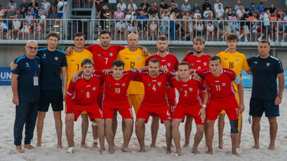 Fotbal pe plajă. Moldova va juca cu Danemarca în semifinala EBSL