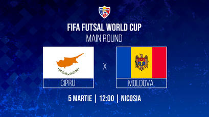 LIVE 12:00. Futsal. Cipru - Moldova 