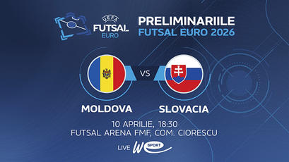 LIVE. Futsal. Moldova - Slovacia