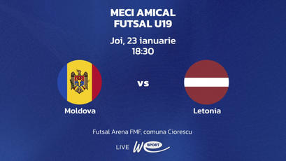 LIVE. Futsal U19. Moldova - Letonia