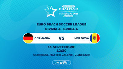 LIVE 12:30. Fotbal pe plajă. Superfinala EBSL. Germania - Moldova