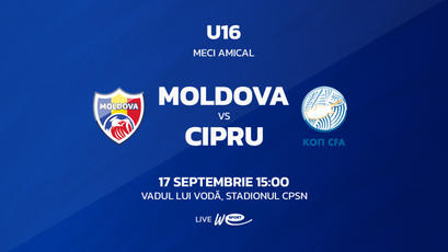 LIVE 15:00. U16. Moldova - Cipru