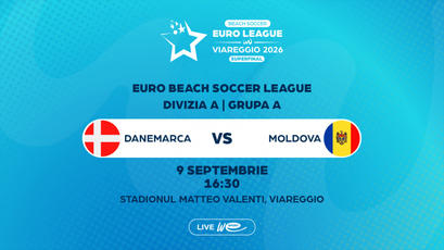 LIVE 16:45. Fotbal pe plajă. Superfinala EBSL. Danemarca - Moldova 