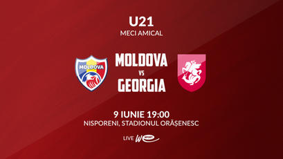 LIVE 19:00. Under 21. Moldova - Georgia
