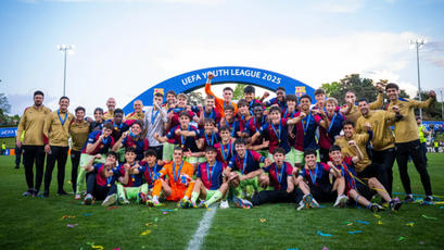Leo Saca, campion al UEFA Youth League cu FC Barcelona 
