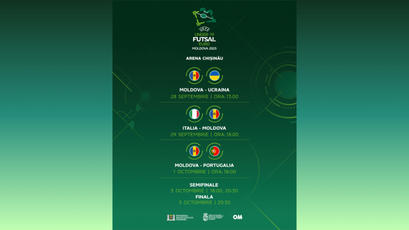 UEFA Under-19 Futsal EURO 2025 începe la Chișinău. Programul complet