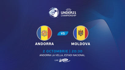 LIVE 20:30. Under 21. Andorra - Moldova

