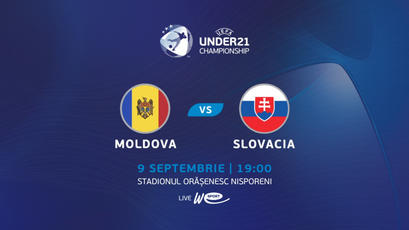 LIVE. Under 21. Moldova - Slovacia
