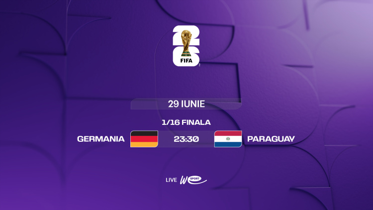 Campionatul Mondial 2026. 1/16 de finală: Germania - Paraguay, LIVE la WE SPORT TV