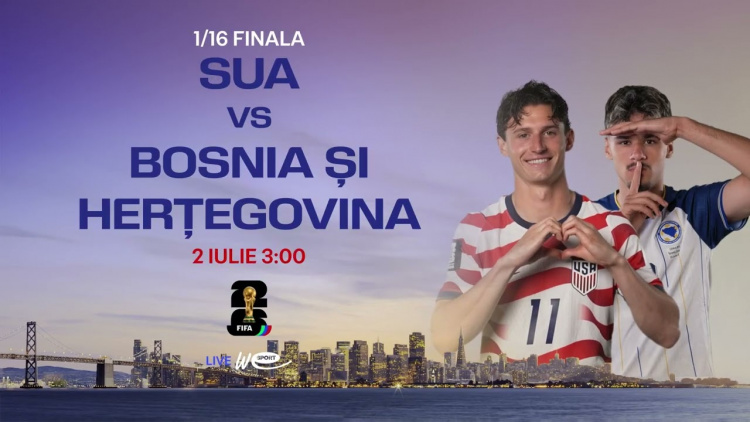 Campionatul Mondial de Fotbal 2026 1/16 finala SUA – Bosnia și Herțegovina