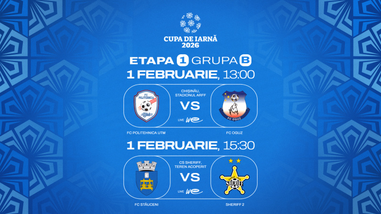 Cupa de Iarnă 2026. Programul meciurilor de duminică din etapa 1