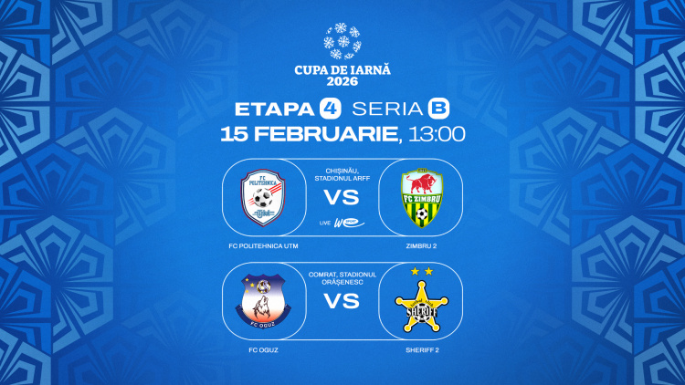 Cupa de Iarnă 2026. Programul meciurilor de duminică din etapa a 4-a