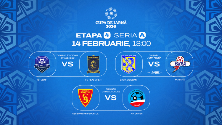 Cupa de Iarnă 2026. Programul meciurilor de sâmbătă din etapa a 4-a