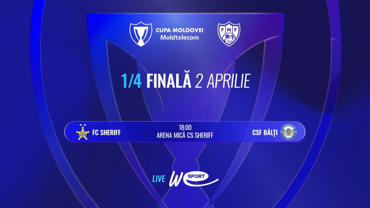 LIVE. Cupa Moldovei Moldtelecom 2024/25. FC Sheriff - CSF Bălți