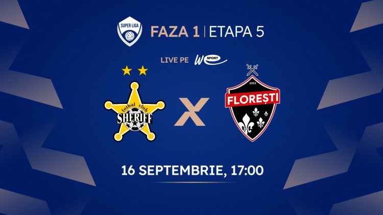 LIVE. FC Sheriff – FC Florești