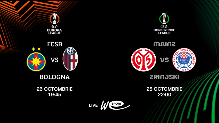 Fotbal european la dublu. FCSB - Bologna și Mainz - Zrinjski Mostar, în direct la WE SPORT TV