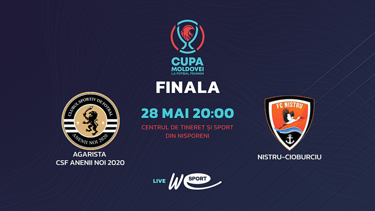 LIVE. Fotbal feminin. Finala Cupei Moldovei. Agarista - Nistru-Cioburciu