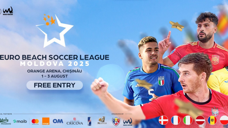 Fotbal pe plajă. Acces gratuit la meciurile din preliminariile EBSL 2025 Moldova