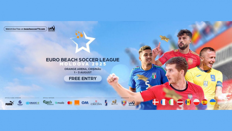 Fotbal pe plajă. Euro Beach Soccer League debutează la Chișinău pe 1 august

