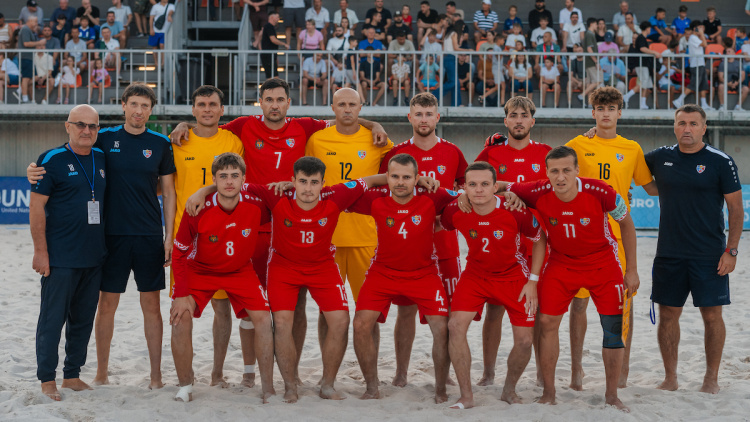 Fotbal pe plajă. Moldova va juca cu Danemarca în semifinala EBSL