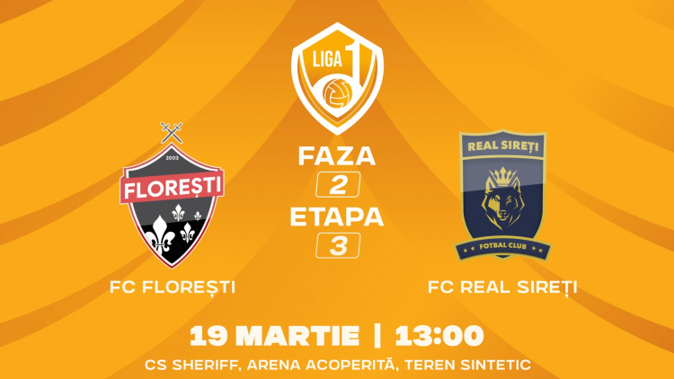 Liga 1. FC Florești – FC Real Sireți. Avancronică