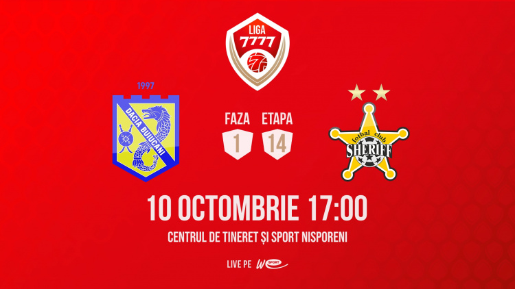 Liga 7777. Dacia Buiucani – Sheriff. Avancronică