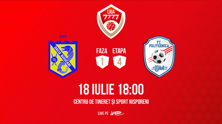 Liga 7777. Dacia Buiucani - FC Politehnica UTM. Avancronică