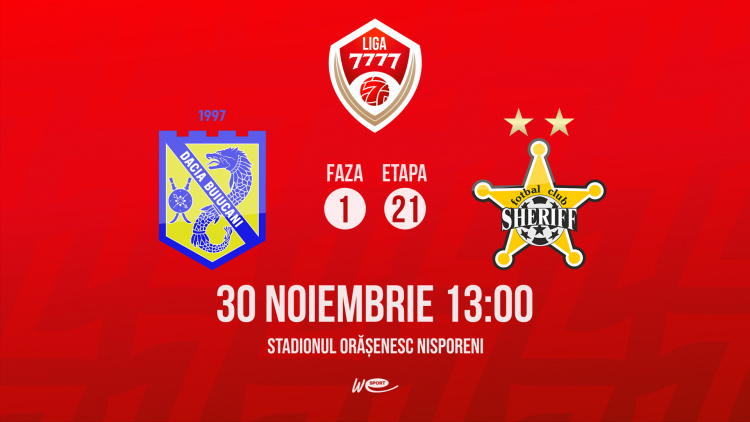  Liga 7777. Dacia Buiucani - FC Sheriff. Avancronică