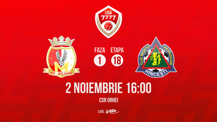 Liga 7777. FC Milsami - FC Petrocub. Avancronică
