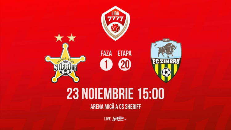 Liga 7777. FC Sheriff - FC Zimbru. Avancronică
