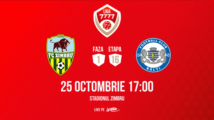 Liga 7777. Zimbru – CSF Bălți. Avancronică