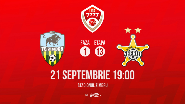 Liga 7777. FC Zimbru - FC Sheriff. Avancronică