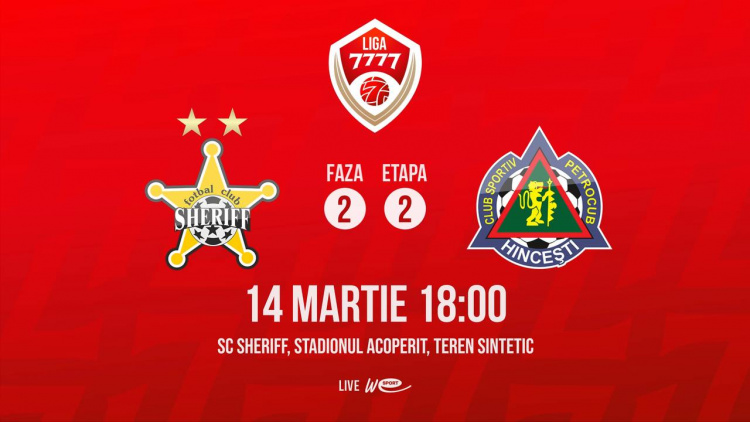 Liga 7777. Sheriff - Petrocub. Avancronică