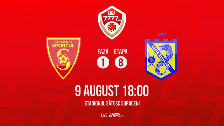 Liga 7777.md. CSF Spartanii Sportul - Dacia Buiucani. Avancronică
