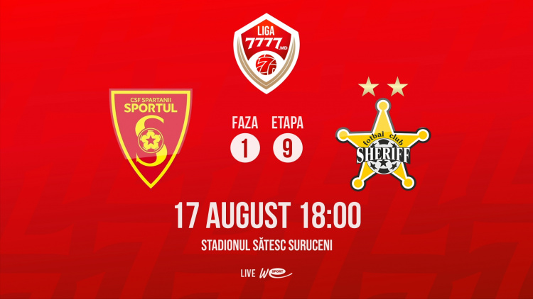 Liga 7777.md. CSF Spartanii Sportul - FC Sheriff. Avancronică
