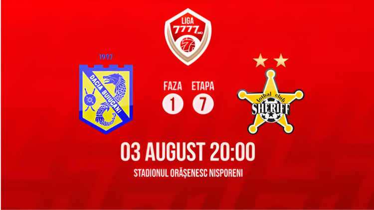 Liga 7777.md. Dacia Buiucani - FC Sheriff. Avancronică