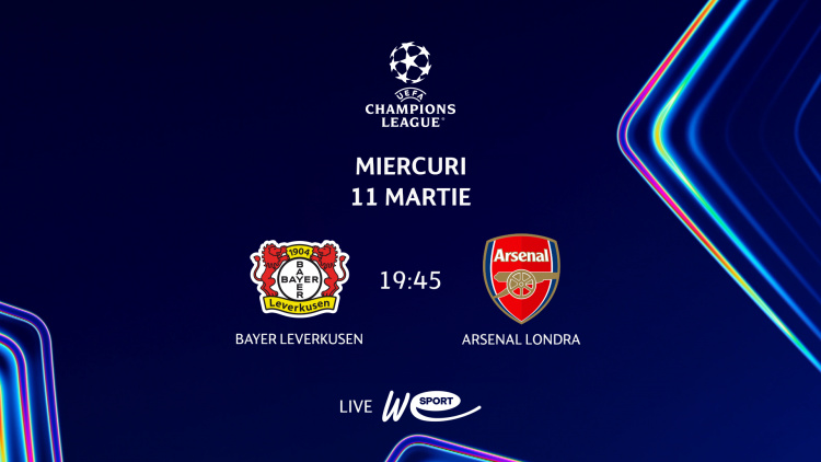 Liga Campionilor. Bayer Leverkusen - Arsenal Londra în direct la WE SPORT TV
