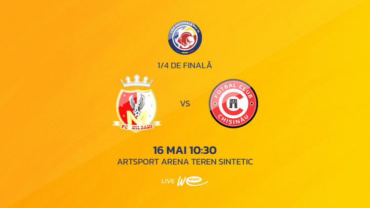 LIVE 10:30. Liga Națională feminină WU14. Sferturi de finală. Milsami - FC Chișinău