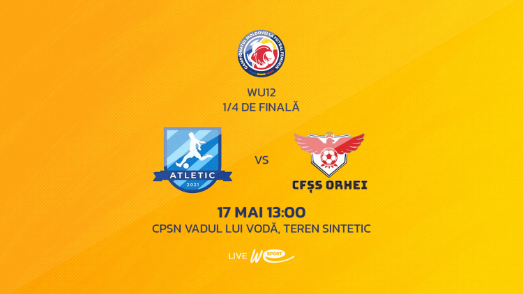 LIVE 13:00. Liga Națională feminină WU12. Sferturi de finală. Atletic-ȘS Slobozia-ȘS Dnestrovsk - CFȘS Orhei