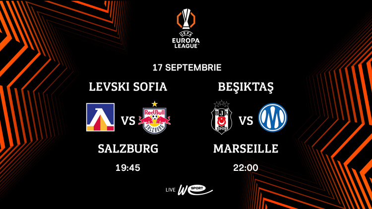LIVE 19:45 și 22:00. Liga Europa. Levski – Salzburg și Beșiktaș - Marseille în direct la WE SPORT TV