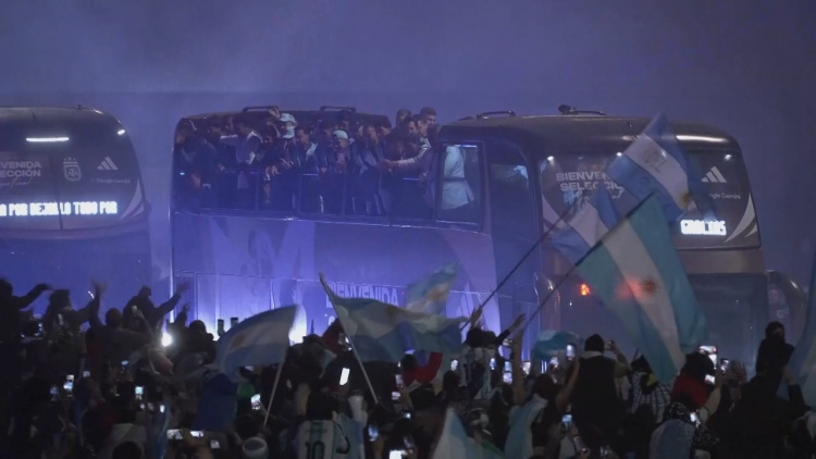 Naționala Argentinei a revenit acasă