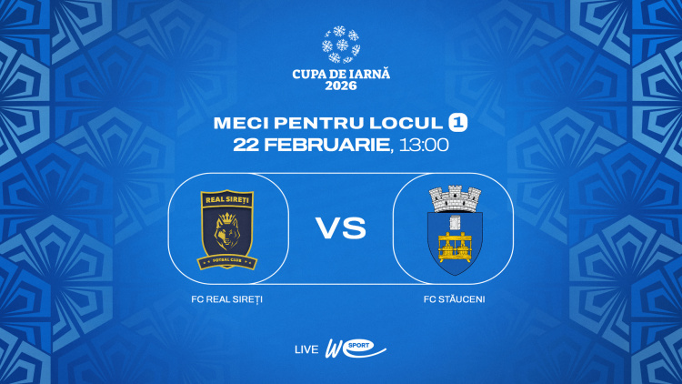 Real Sireți și FC Stăuceni vor juca finala Cupei de Iarnă