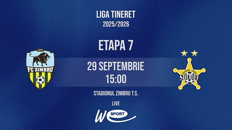 Sheriff a câștigat derby-ul cu Zimbru din Liga Tineret