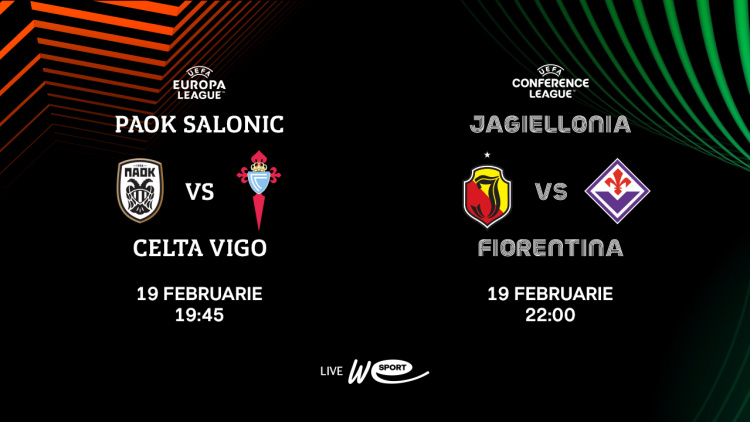 Fotbal european la dublu. PAOK - Celta Vigo și Jagiellonia - Fiorentina, în direct la WE SPORT TV